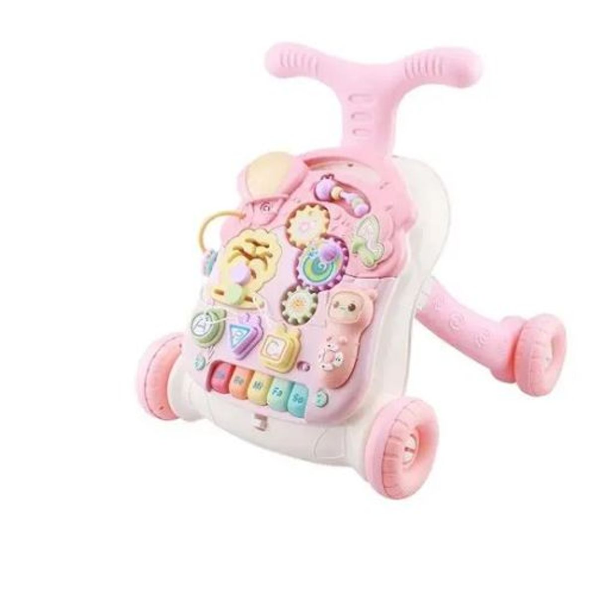 GENERICO - Caminador Multifuncional 2 en 1 con Luz y Sonido en Rosado