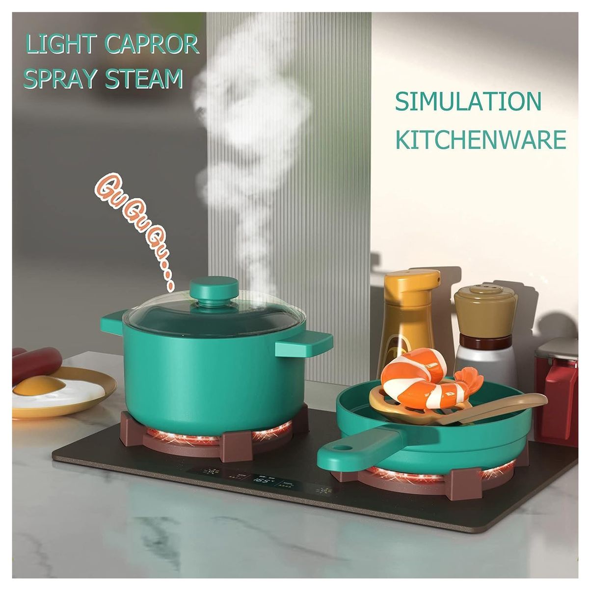 GENERICO - Cocina con Luces y Sonidos Spray Y Lavadero Y Horno 49 Pzas