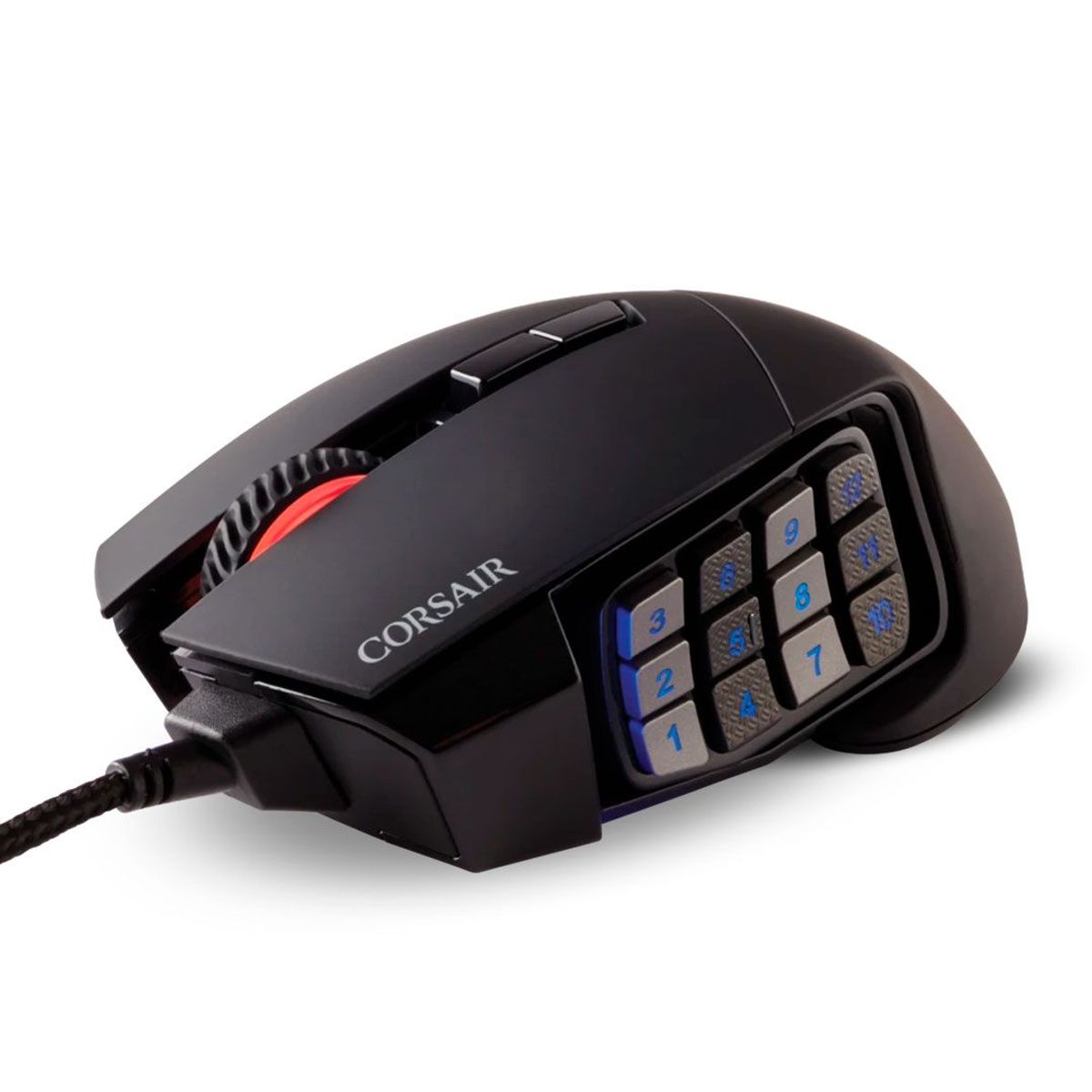 CORSAIR - Mouse Gamer Corsair Scimitar Pro Rgb Black 12 botones laterales macro