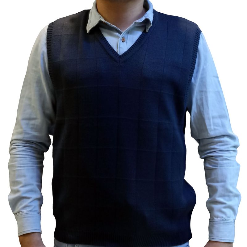 GENERICO - Pullover Cuadros Para Hombre - Azul