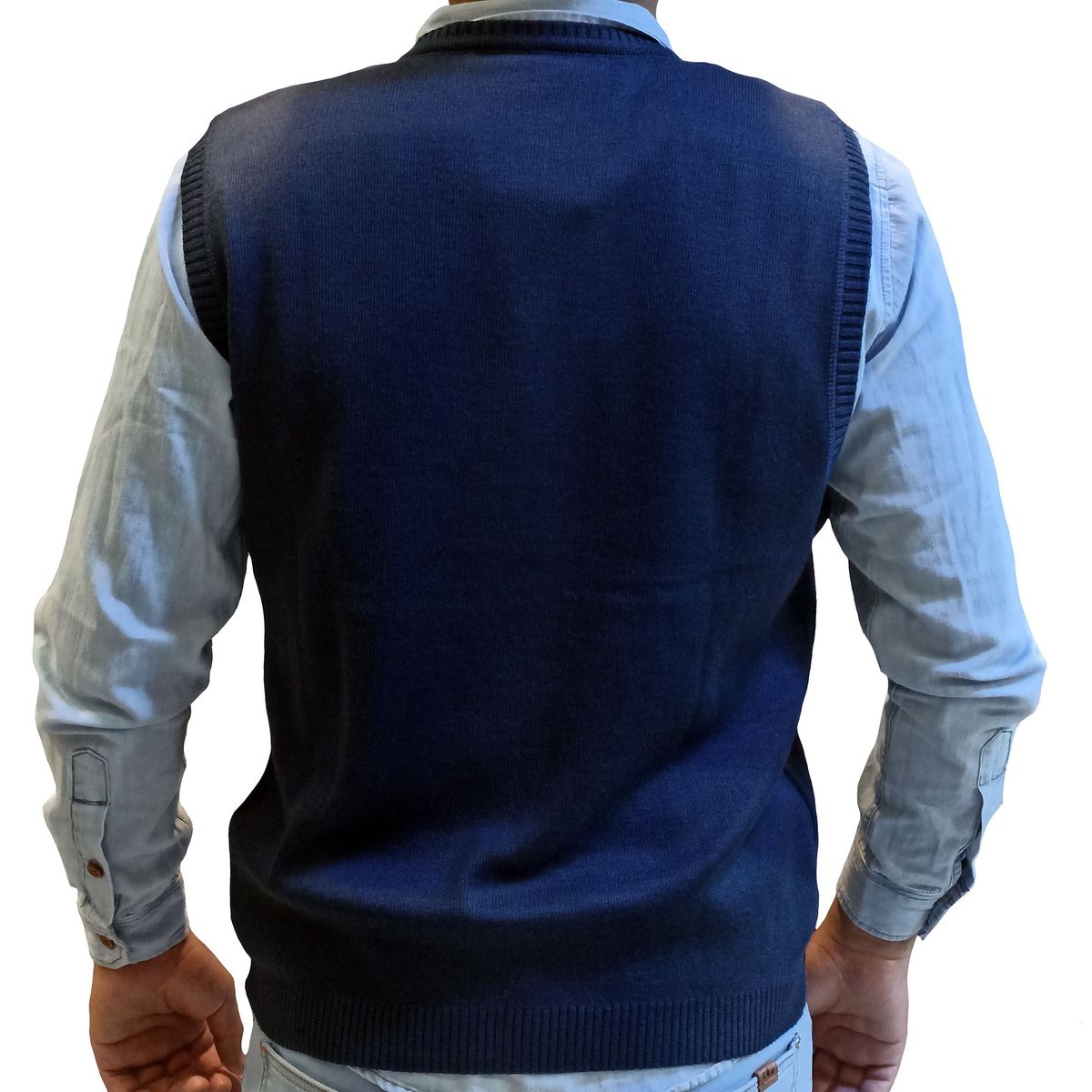 GENERICO - Pullover Cuadros Para Hombre - Azul