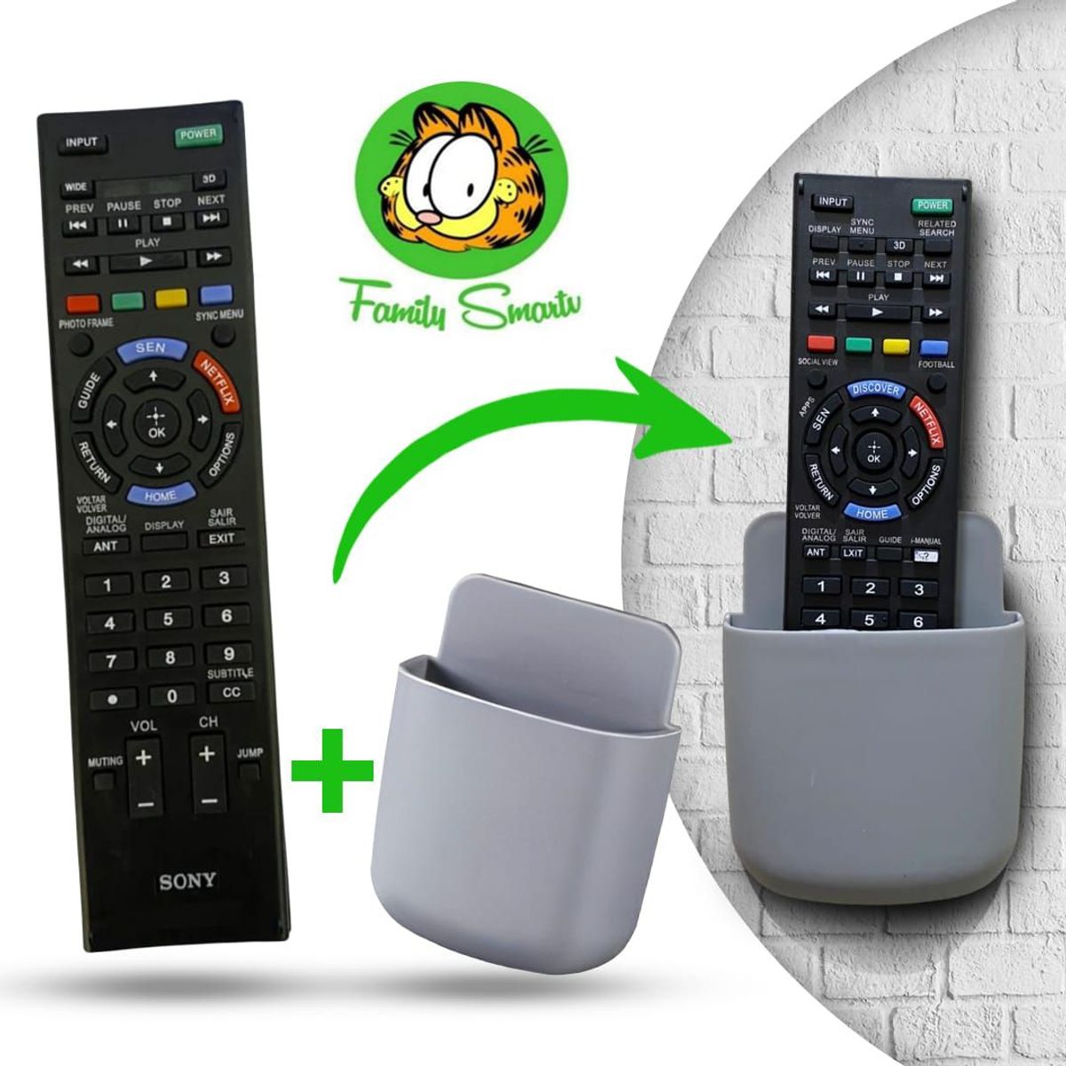 GENERICO - Control Remoto Generico para Sony 3D + Soporte de pared multifunciona