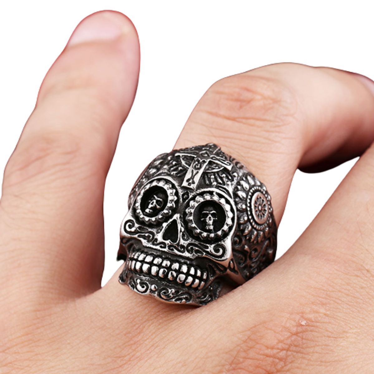 AFRODITA - Anillo Para Hombre Modelo Calavera