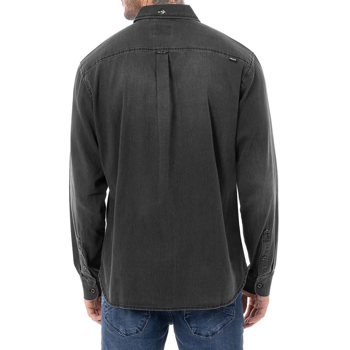 GZUCK - Camisa Moda Denim Hombre Ledzuk Black..