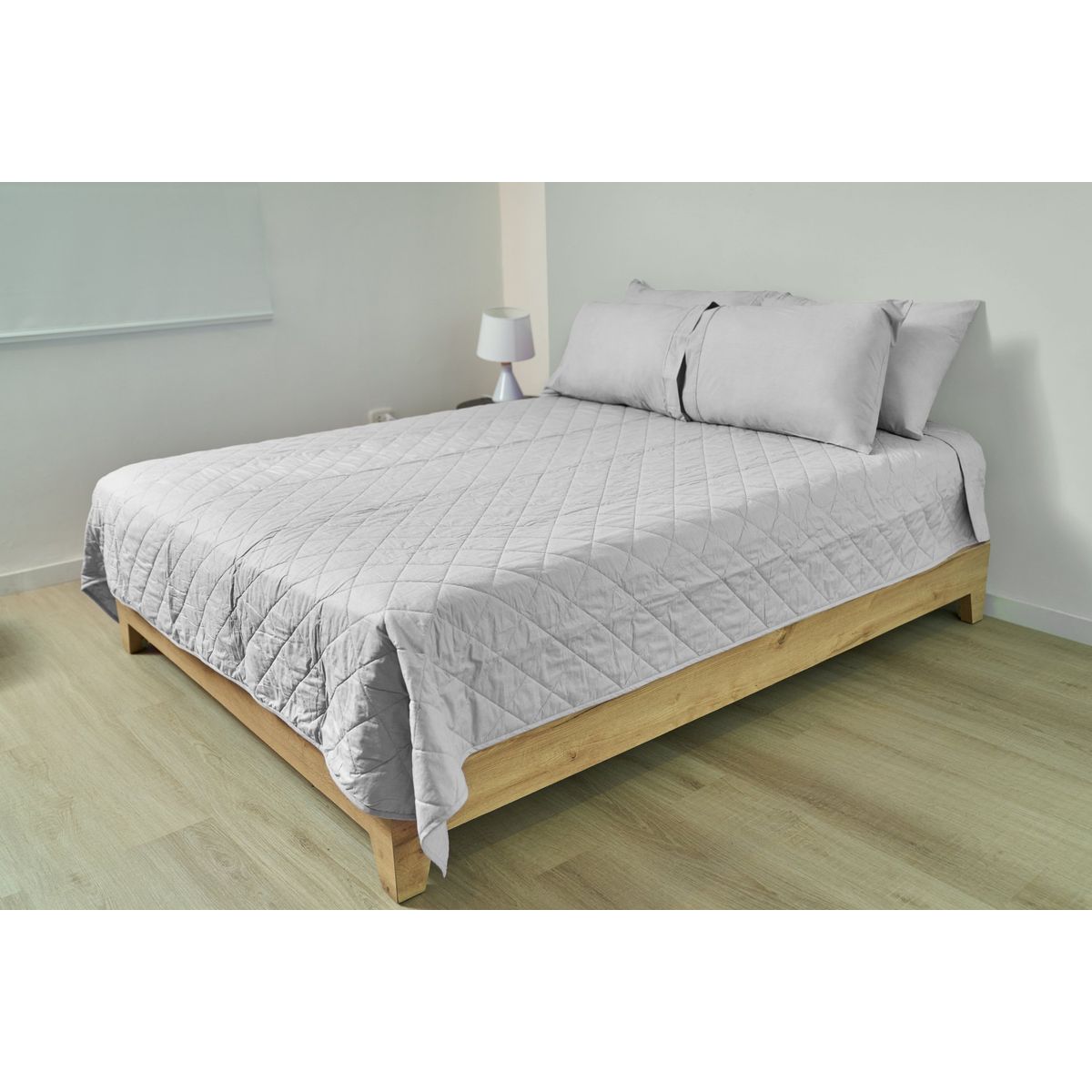 COBITEX HOME - Cubrecama Ligero 1.5 Plazas Gris Cobitex 100% Algodón.