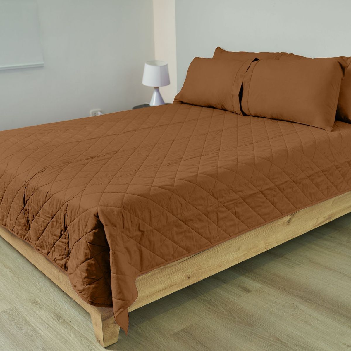 COBITEX HOME - Cubrecama Ligero 1.5 Plazas Chocolate Cobitex 100% Algodón.