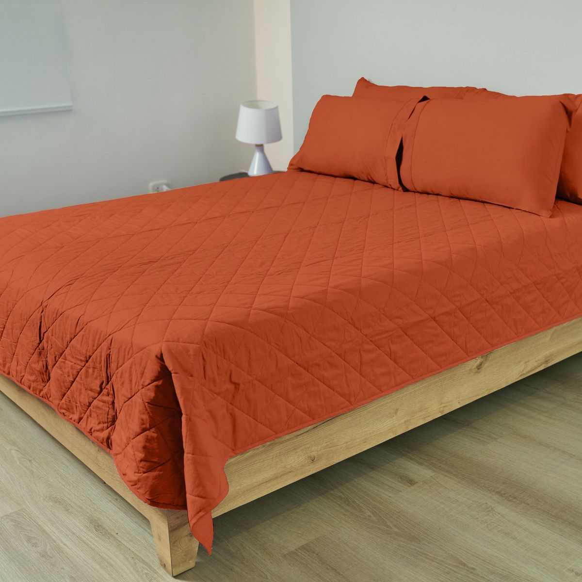 COBITEX HOME - Cubrecama Ligero 2 Plazas Ladrillo Cobitex 100% Algodón.