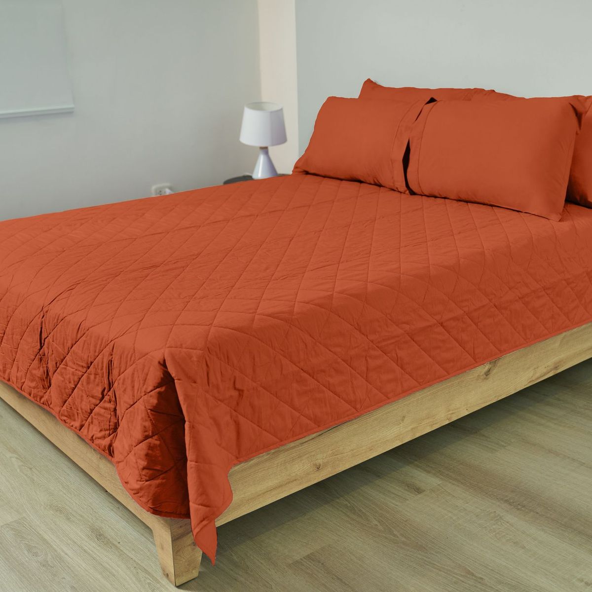 COBITEX HOME - Cubrecama Ligero Queen Ladrillo Cobitex 100 Algodón