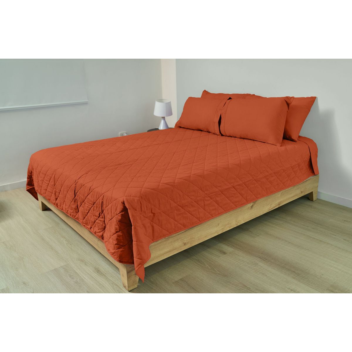 COBITEX HOME - Cubrecama Ligero Queen Ladrillo Cobitex 100 Algodón