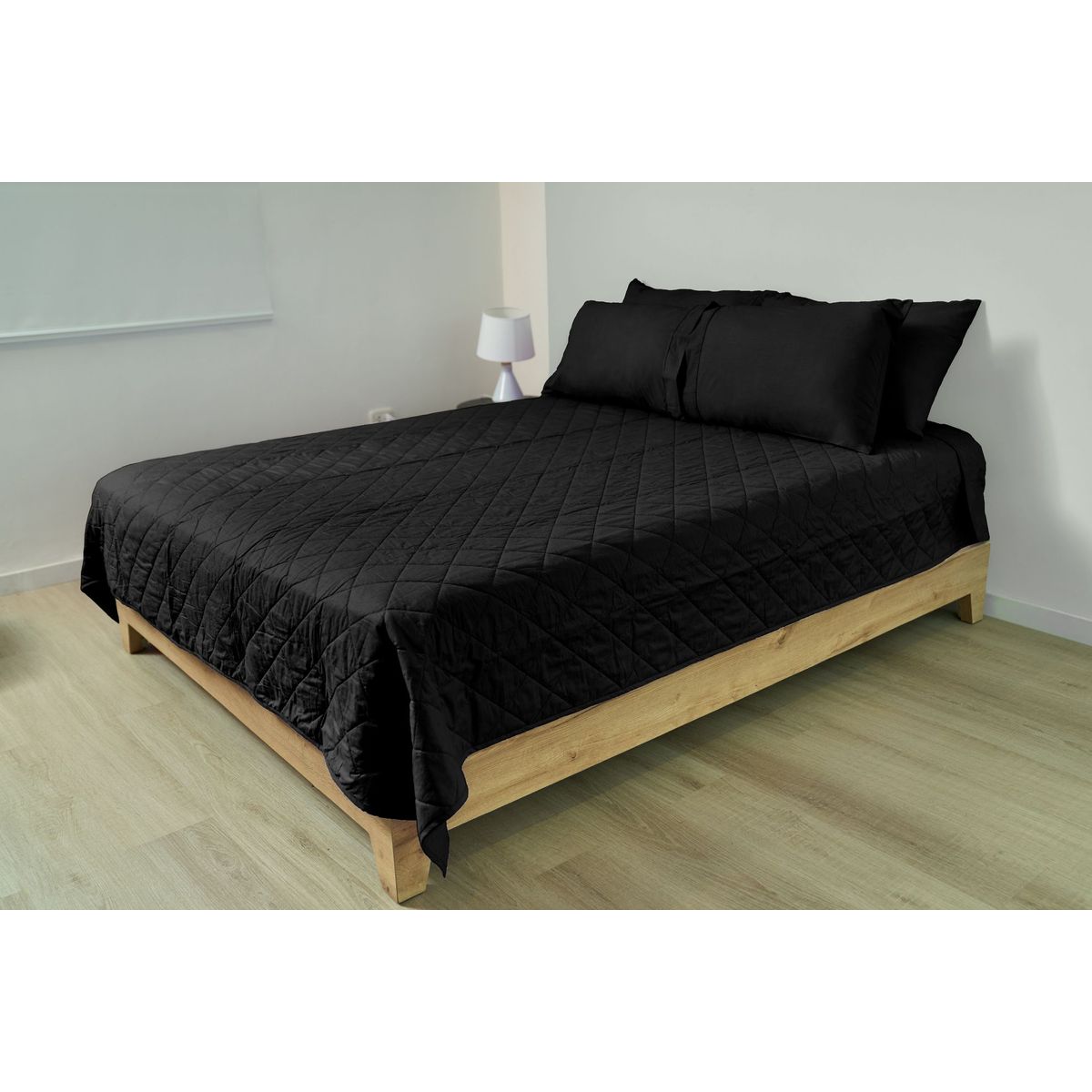 COBITEX HOME - Cubrecama Ligero King Negro Cobitex 100 Algodón.