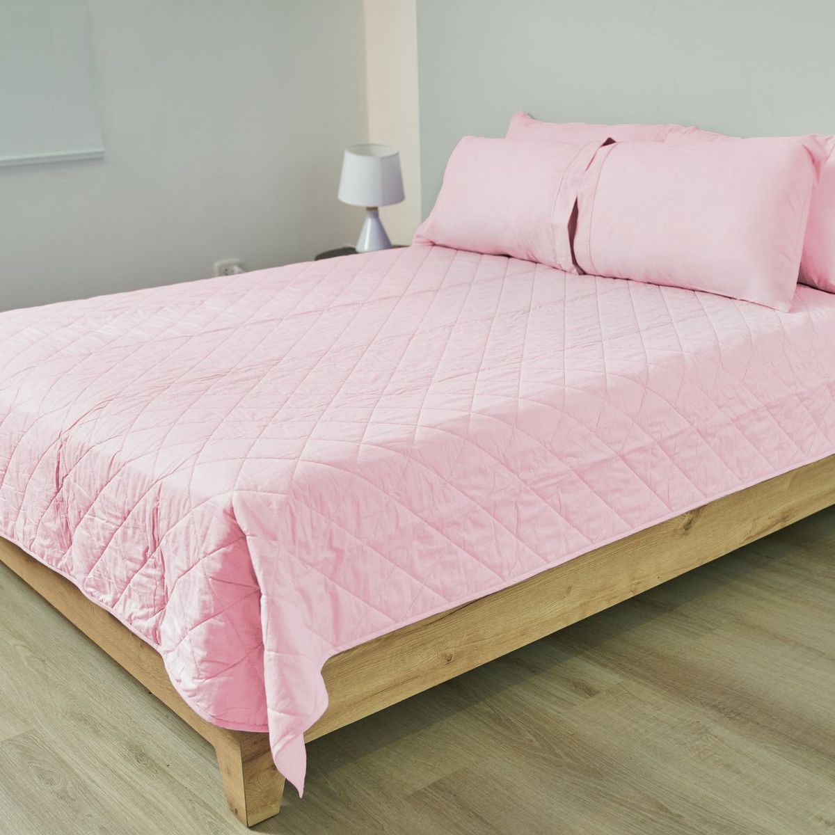 COBITEX HOME - Cubrecama Ligero 1 Plaza Rosado Cobitex 100% Algodón.