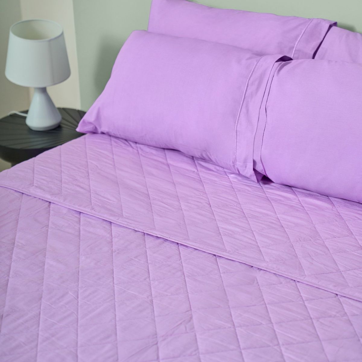 COBITEX HOME - Cubrecama Ligero 2 Plazas Lila Cobitex 100% Algodón.