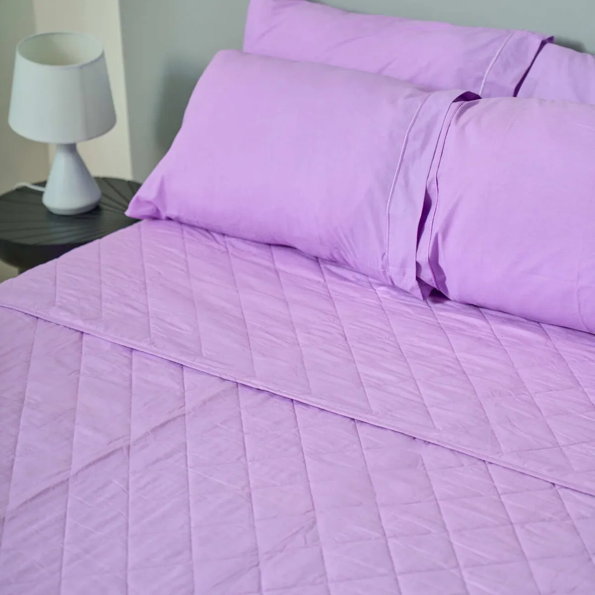 COBITEX HOME - Cubrecama Ligero King Lila Cobitex 100 Algodón.