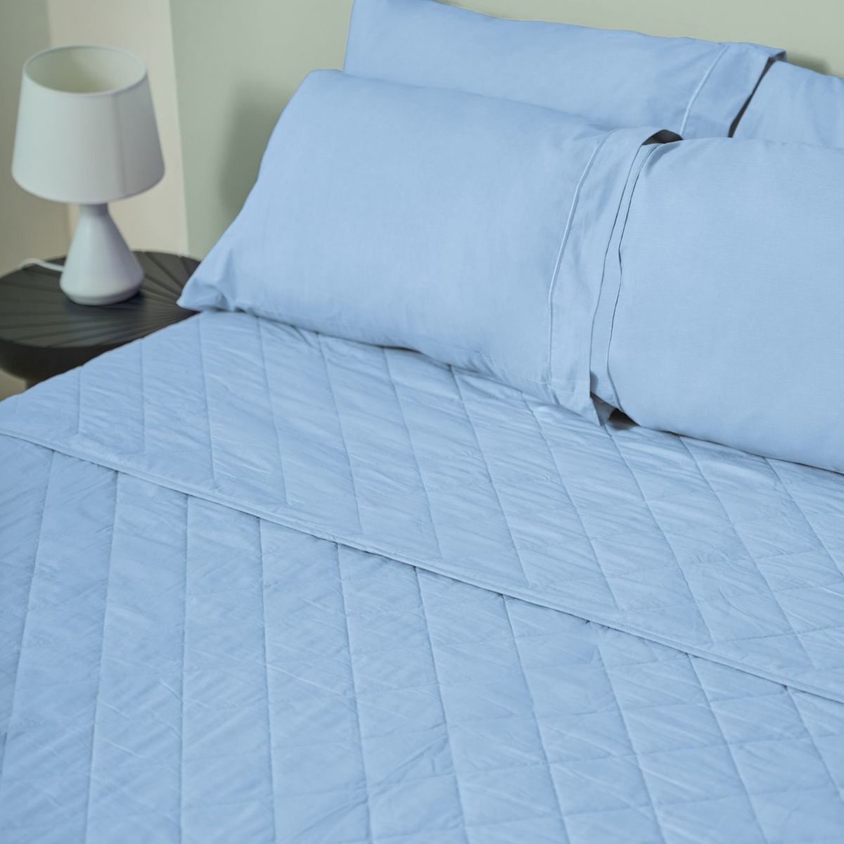 COBITEX HOME - Cubrecama Ligero 2 Plazas Azul Cielo Cobitex 100% Algodón.