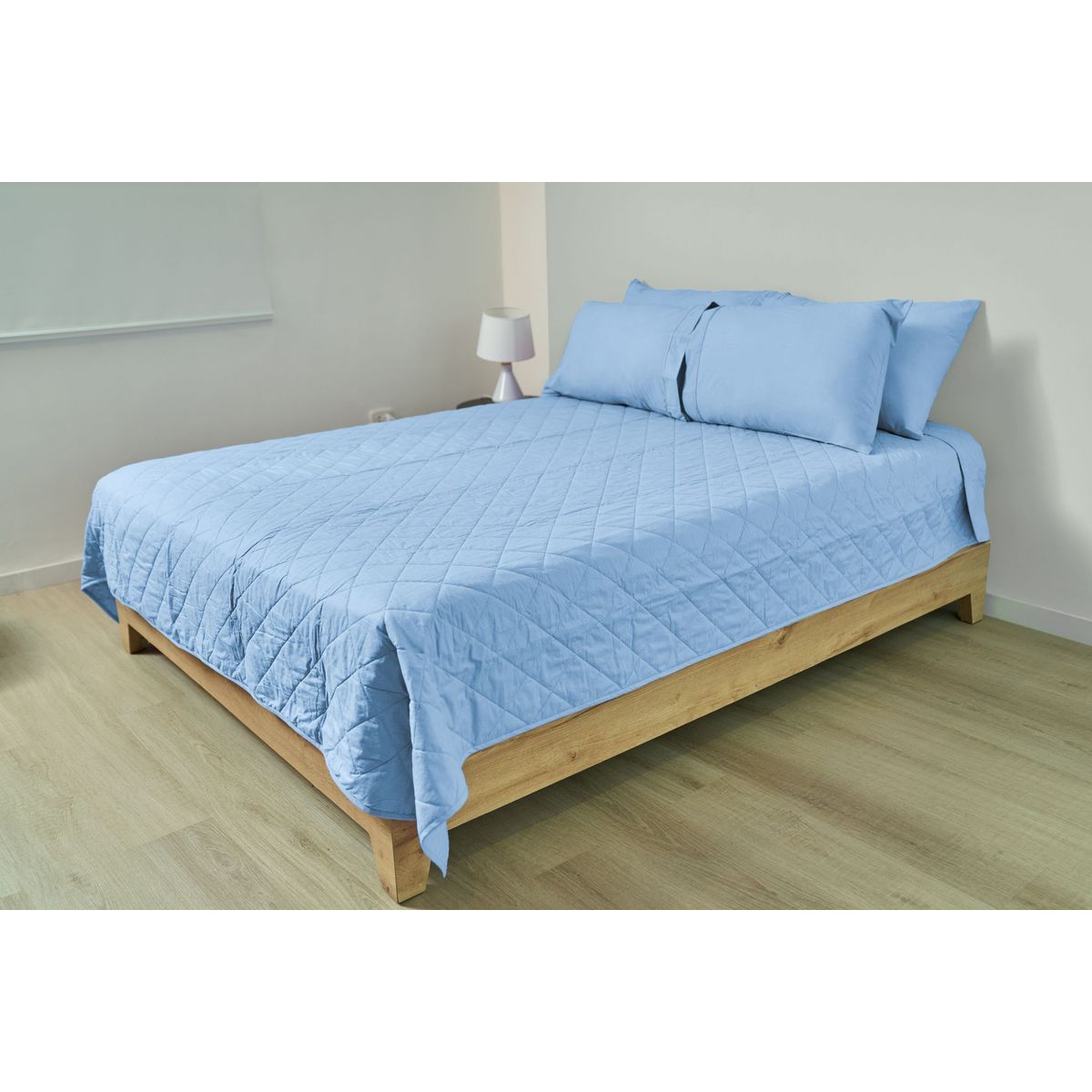 COBITEX HOME - Cubrecama Ligero 1.5 Plazas Azul Cielo Cobitex 100% Algodón