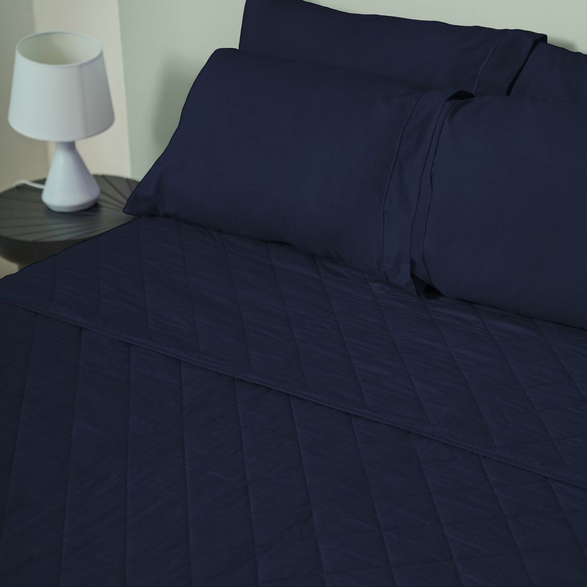 COBITEX HOME - Cubrecama Ligero 2 Plazas Azul Marino Cobitex 100% Algodón