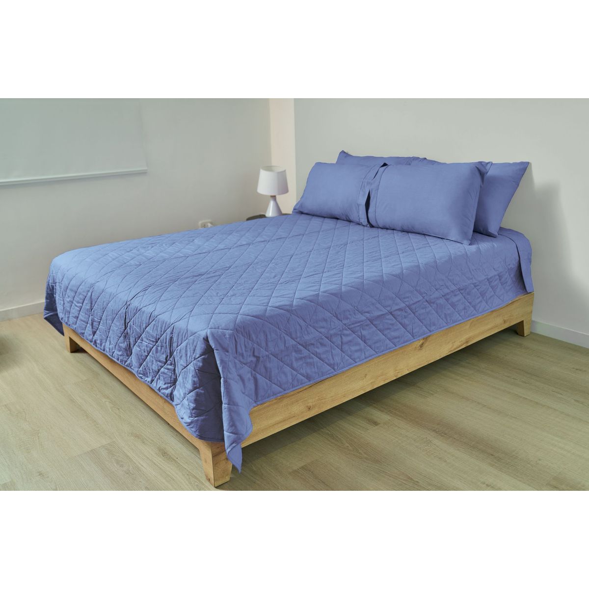 COBITEX HOME - Cubrecama Ligero 2 Plazas Azul Acero Cobitex 100% Algodón.