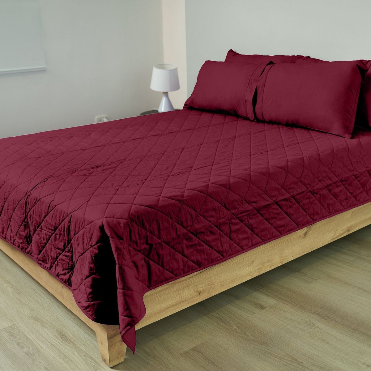 COBITEX HOME - Cubrecama Ligero 1 Plaza Guinda Cobitex 100% Algodón.