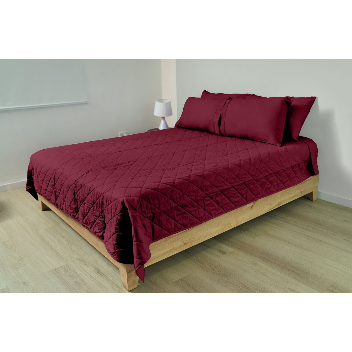 COBITEX HOME - Cubrecama Ligero 1.5 Plazas Guinda Cobitex 100% Algodón.