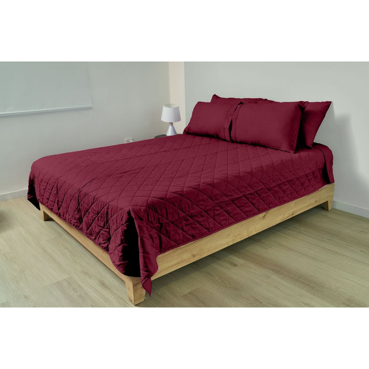 COBITEX HOME - Cubrecama Ligero King Guinda Cobitex 100 Algodón.