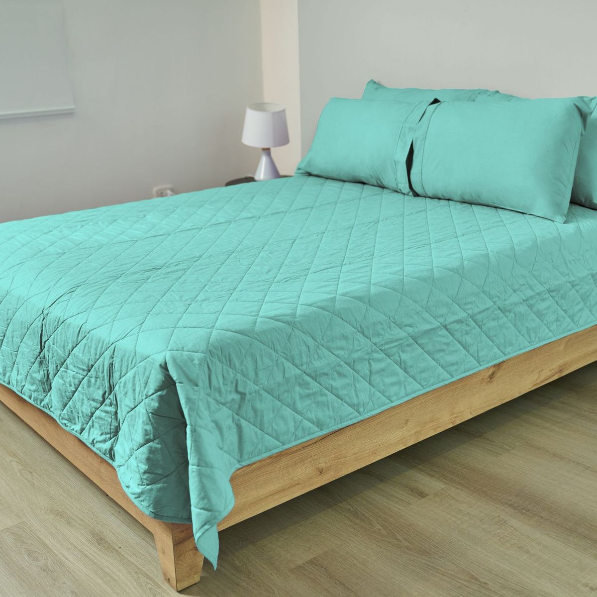 COBITEX HOME - Cubrecama Ligero 1 Plaza Turquesa Cobitex 100% Algodón