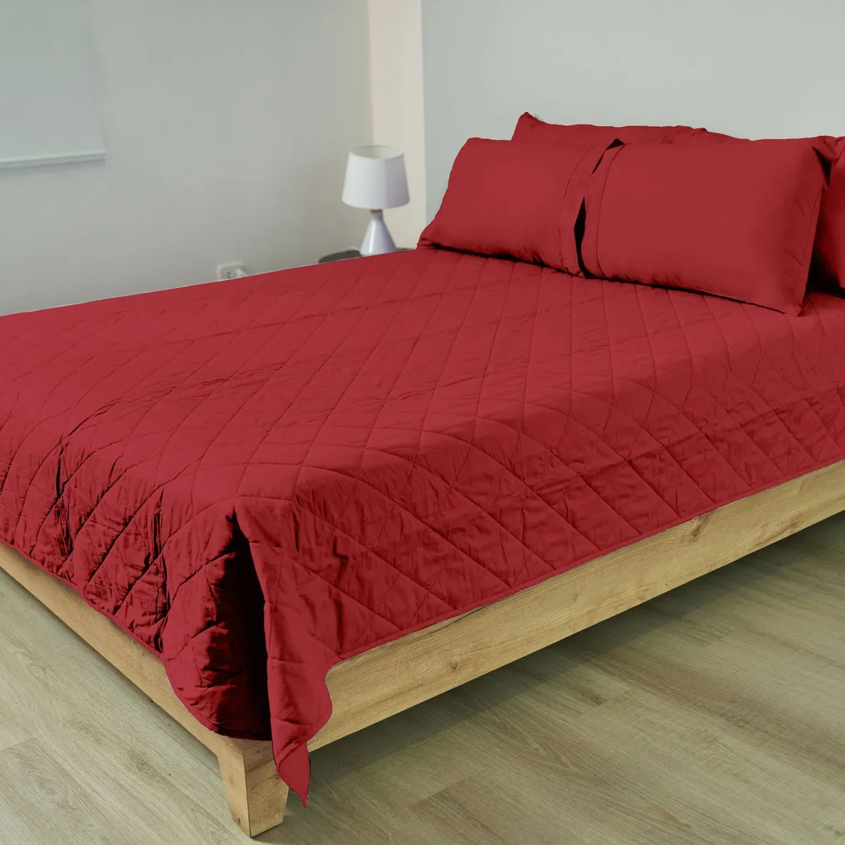 COBITEX HOME - Cubrecama Ligero Queen Rojo Cobitex 100 Algodón