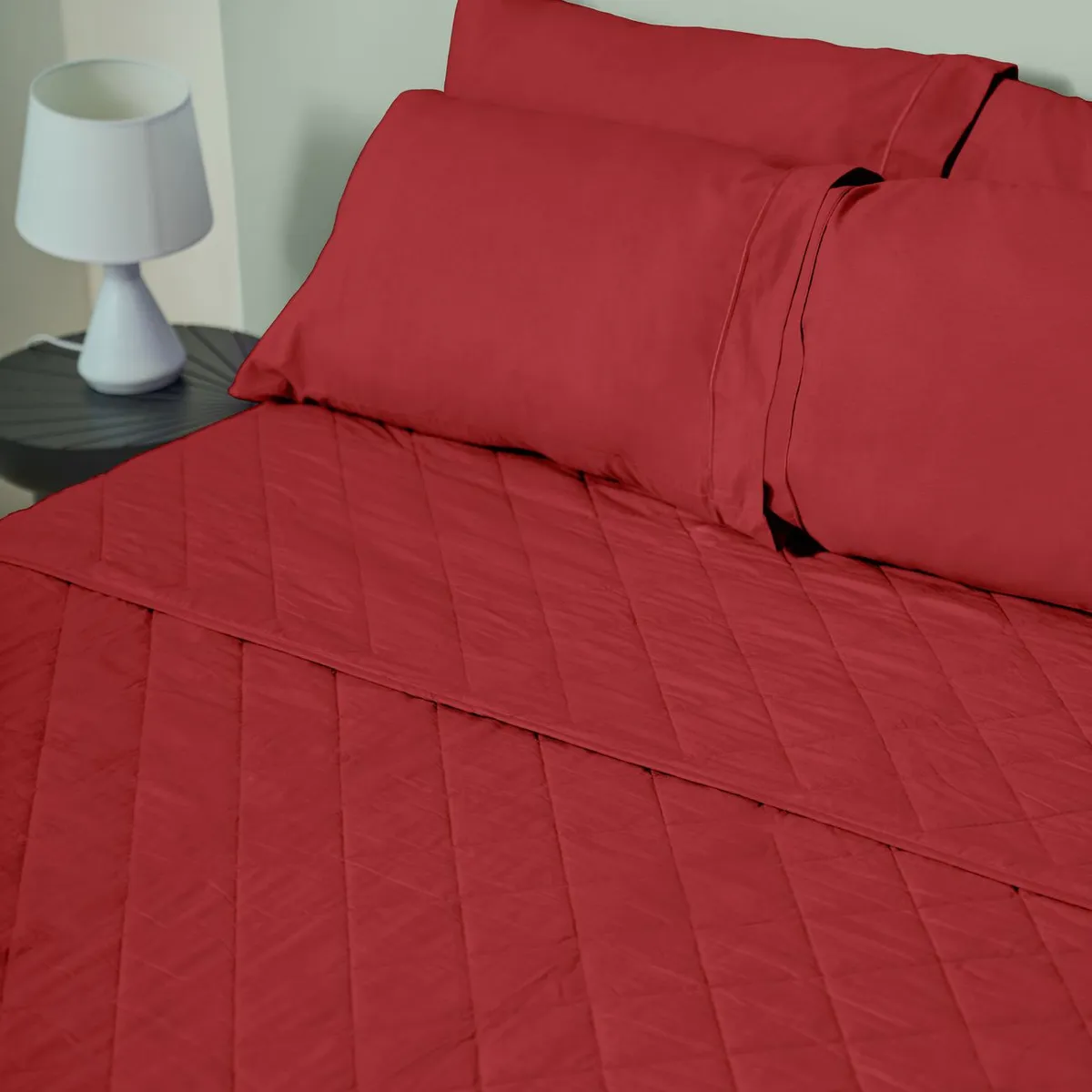 COBITEX HOME - Cubrecama Ligero Queen Rojo Cobitex 100 Algodón