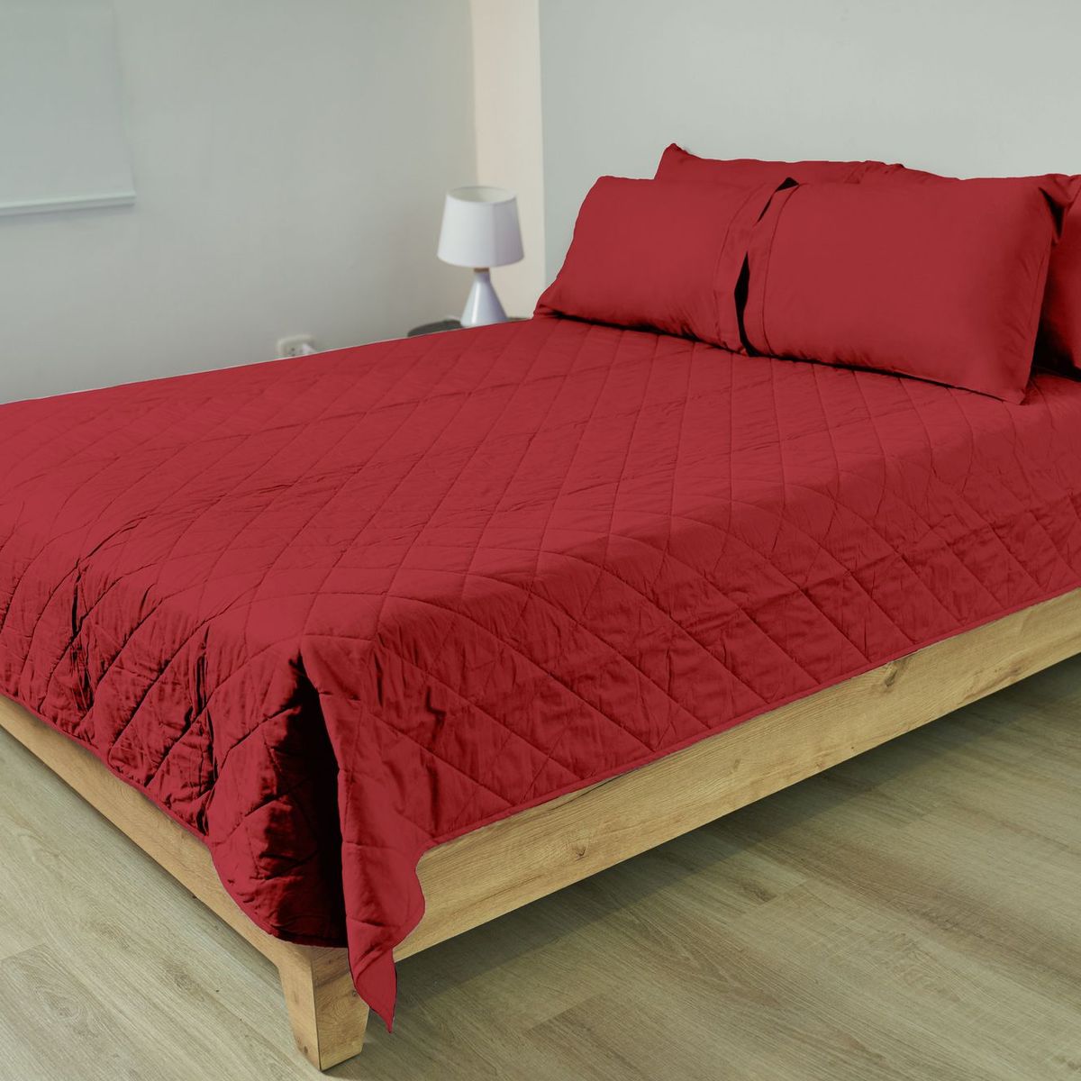 COBITEX HOME - Cubrecama Ligero King Rojo Cobitex 100 Algodón