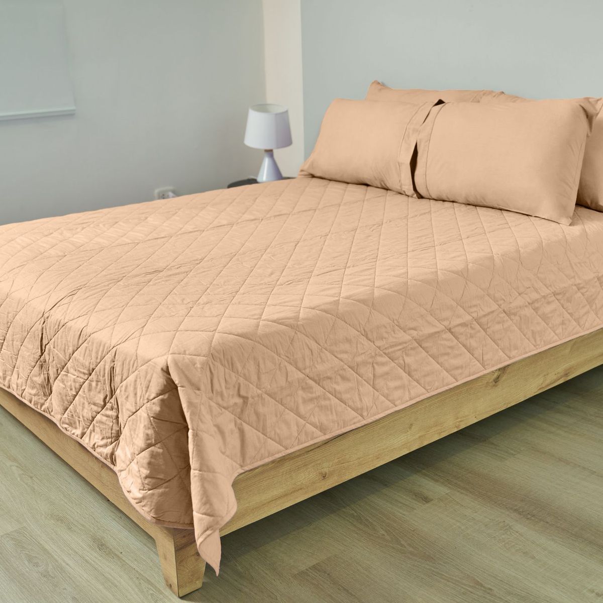 COBITEX HOME - Cubrecama Ligero 2 Plazas Beige Cobitex 100% Algodón