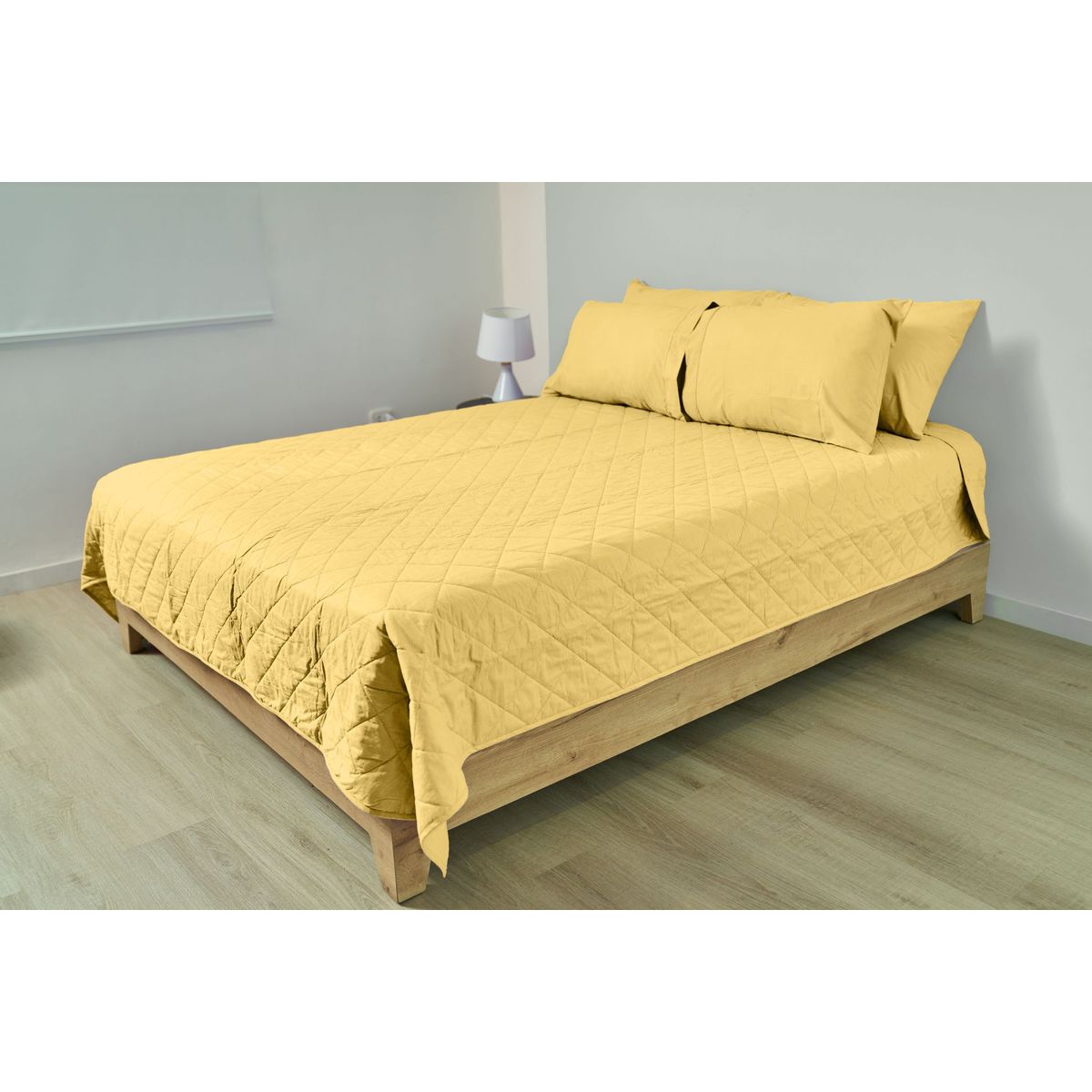 COBITEX HOME - Cubrecama Ligero 2 Plazas Amarillo Cobitex 100% Algodón