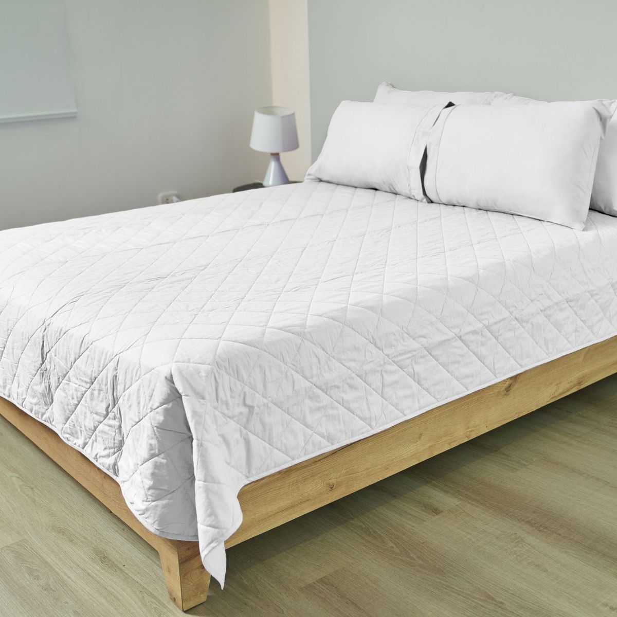 COBITEX HOME - Cubrecama Ligero King Blanco 200 Hilos Cobitex 100% Algodón