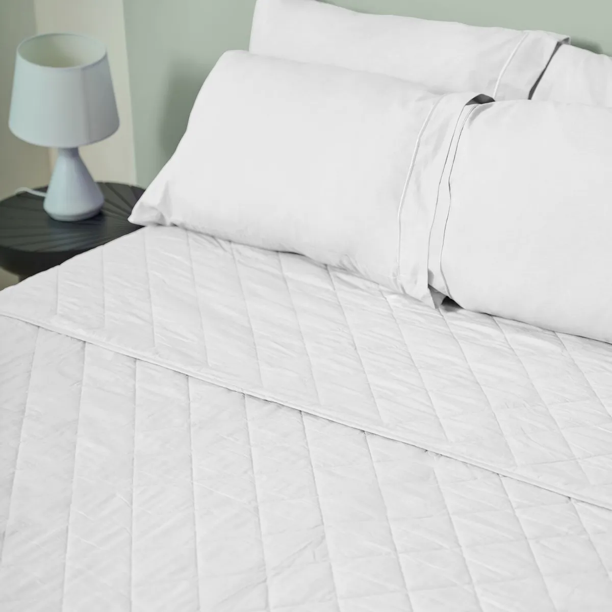 COBITEX HOME - Cubrecama Ligero Queen Blanco 400 Hilos Cobitex 100% Algodón