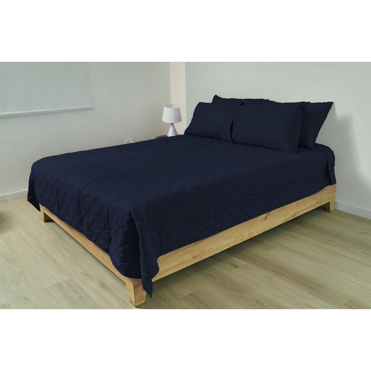 COBITEX HOME - Cubrecama Ligero 1.5 Plazas Azul Marino Cobitex 100% Algodón.