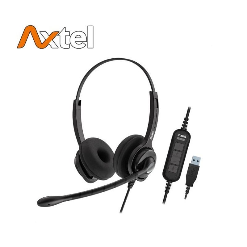 AXTEL - AURICULAR PARA CALL CENTER MS2 DUO NC USB  AXTEL