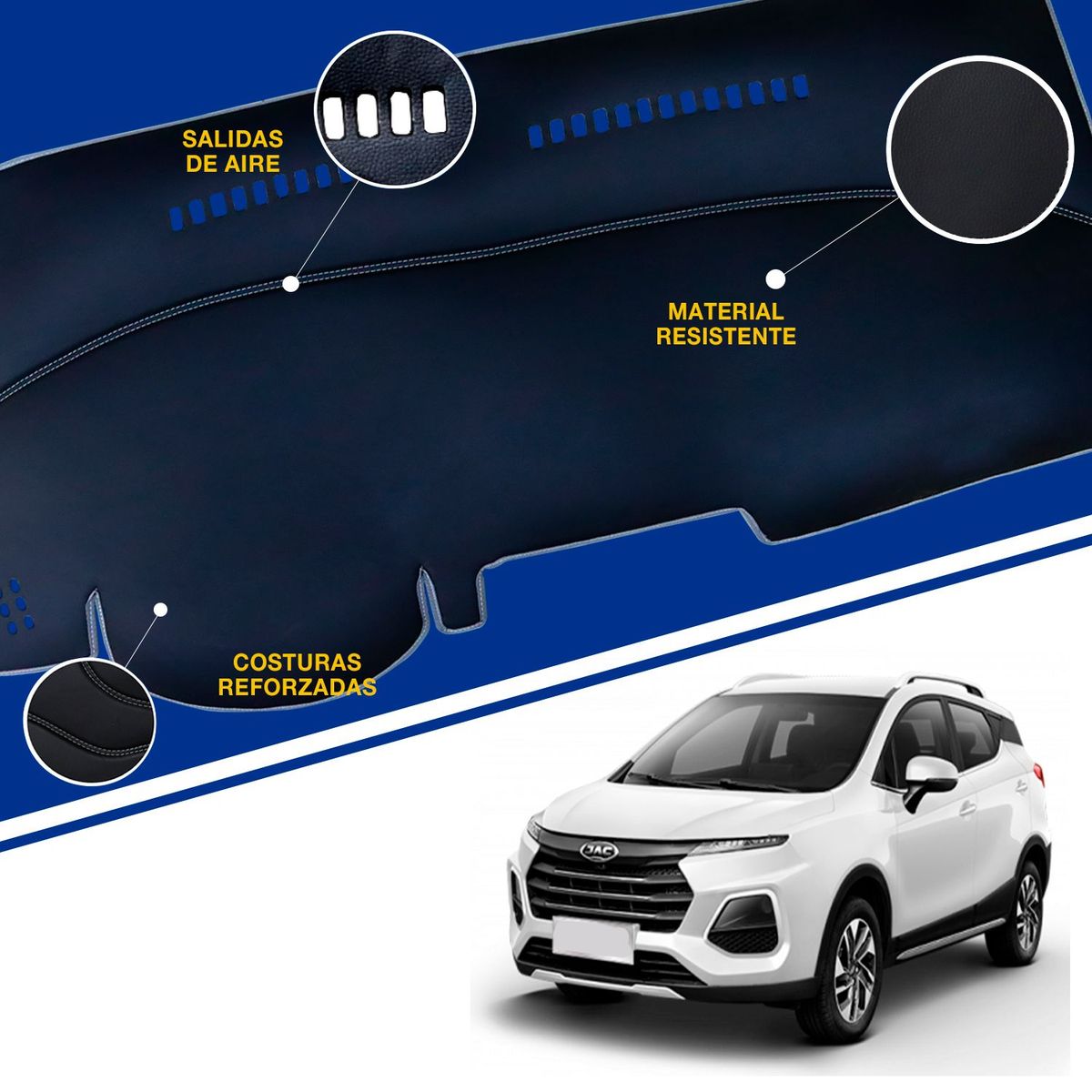 TECGO - PROTECTOR TAPETE PARA TABLERO TIPO JAC JS3 AÑO 2023