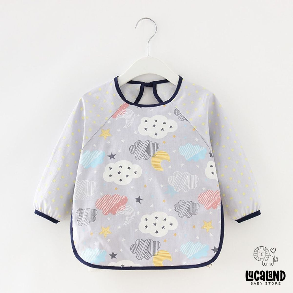 LUCALAND - Babero delantal impermeable nubes