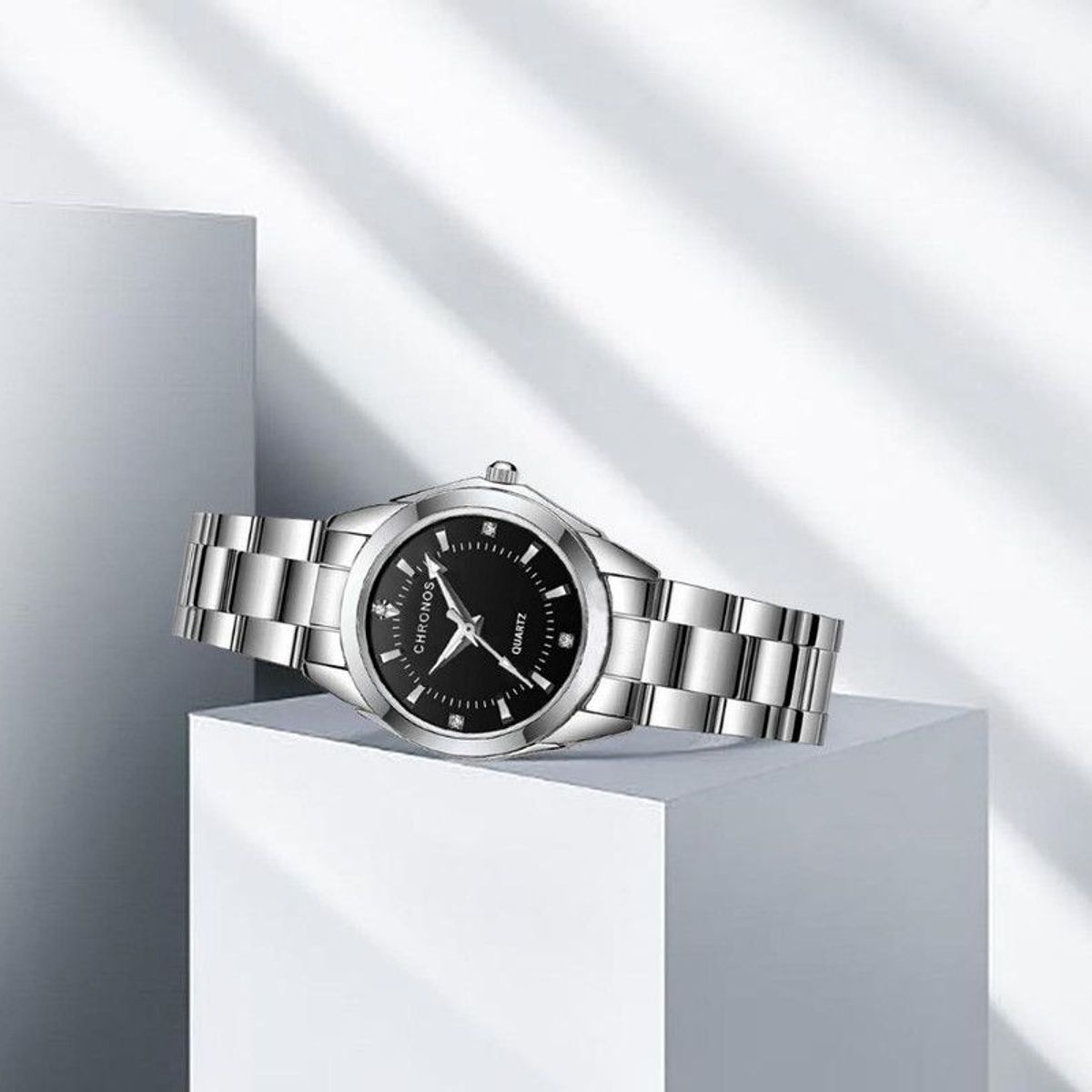 GENERICO - RELOJ CHRONOS PLOMO Y NEGRO  CH23