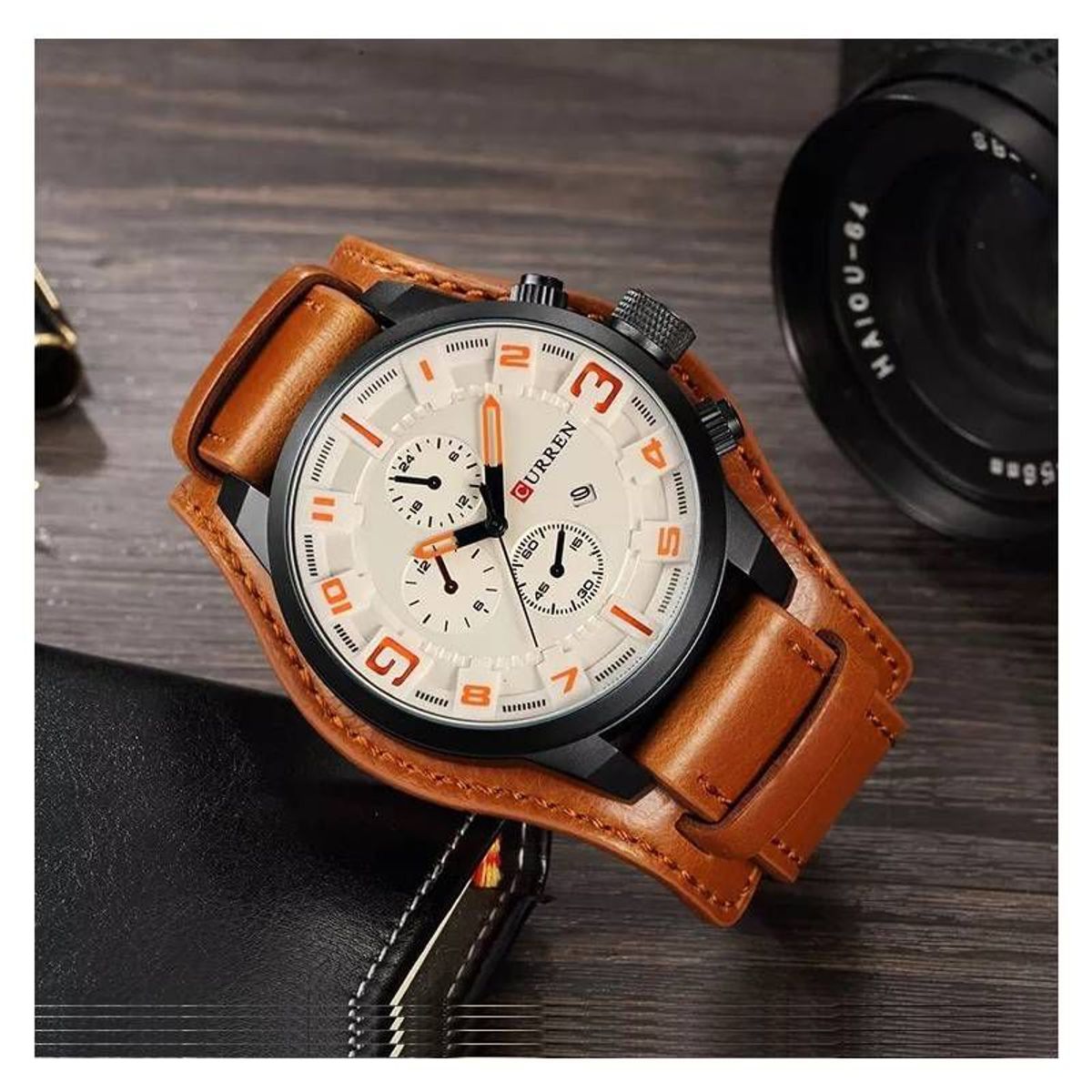 CURREN - RELOJ CURREN ELEGANTE MARRON CLARO  8225