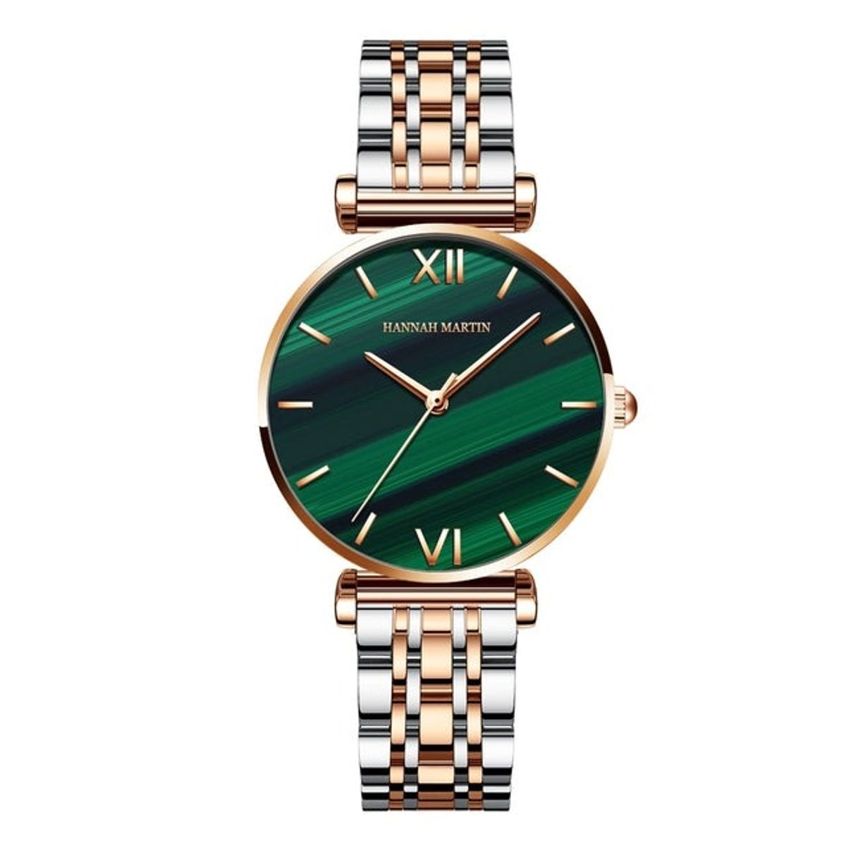 GENERICO - RELOJ MUJER HANNAN MARTIN ROSA Y VERDE 1251
