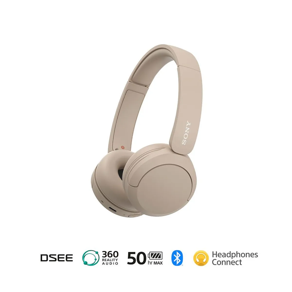 SONY - Sony Audífonos Bluetooth WH-CH520 Crema