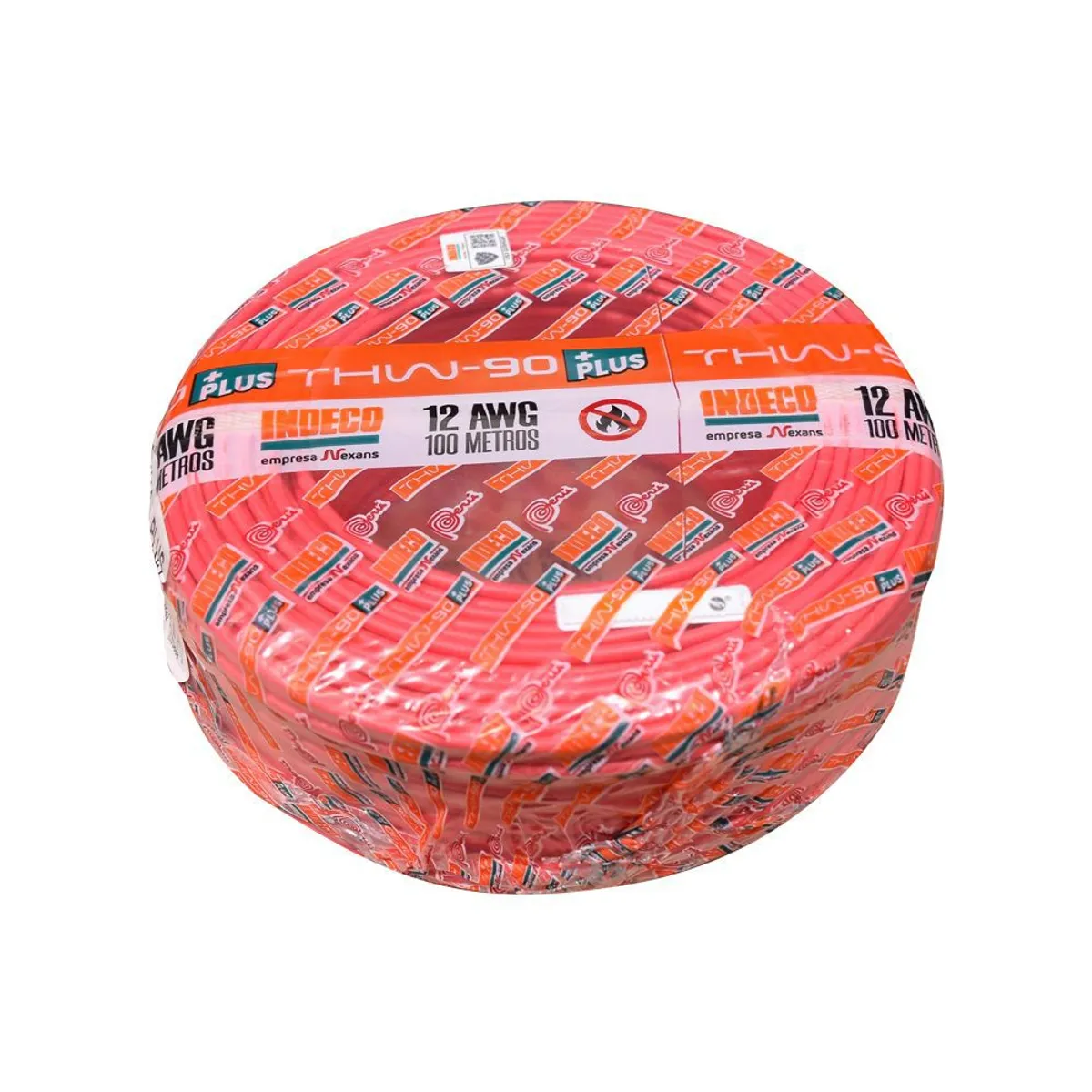 INDECO - CABLE THW-90 PLUS 450/750V 12 AWG INDECO - Rojo - 100 Metros