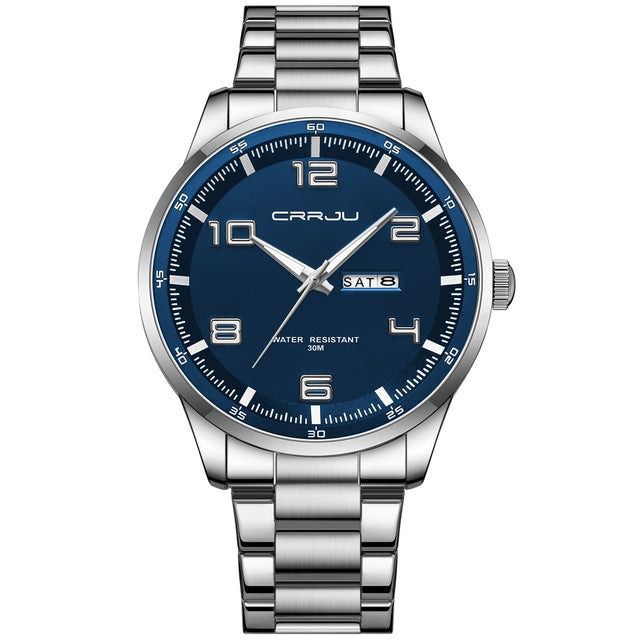 RELOJ CRRJU ORIGINAL ELEGANTE PLATEADO 5005 CRR-9 CRRJU