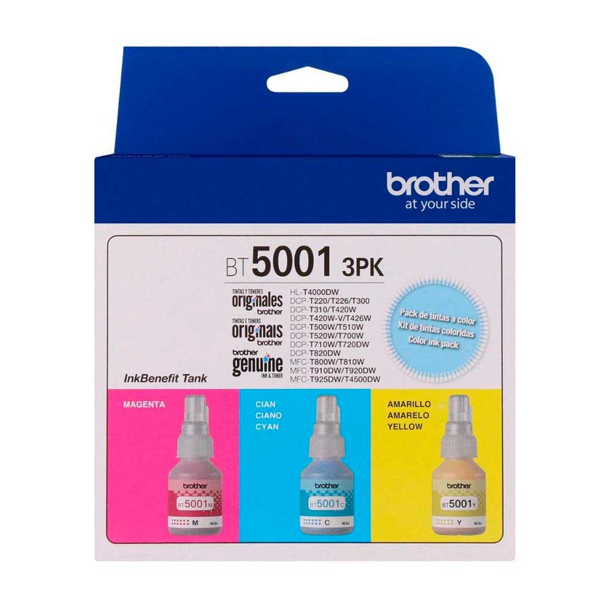 BROTHER - BOTELLA DE TINTA BROTHER BT5001 TRIPACK Original