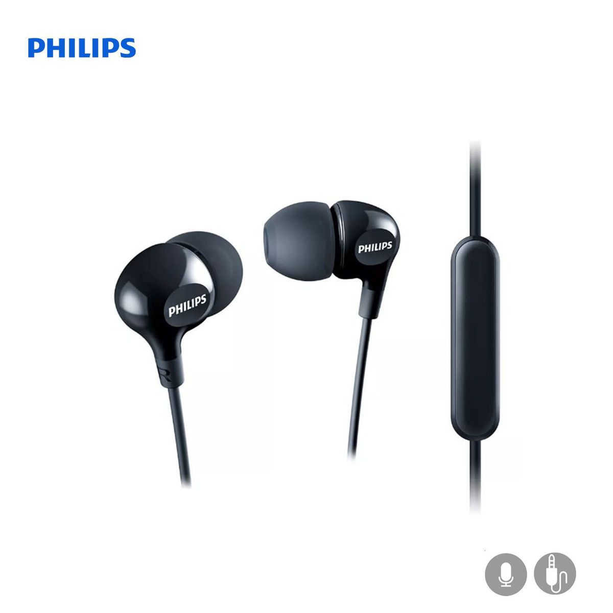 PHILIPS - Audífonos Philips Tunes Upbeat SHE3555 c-micro Negro