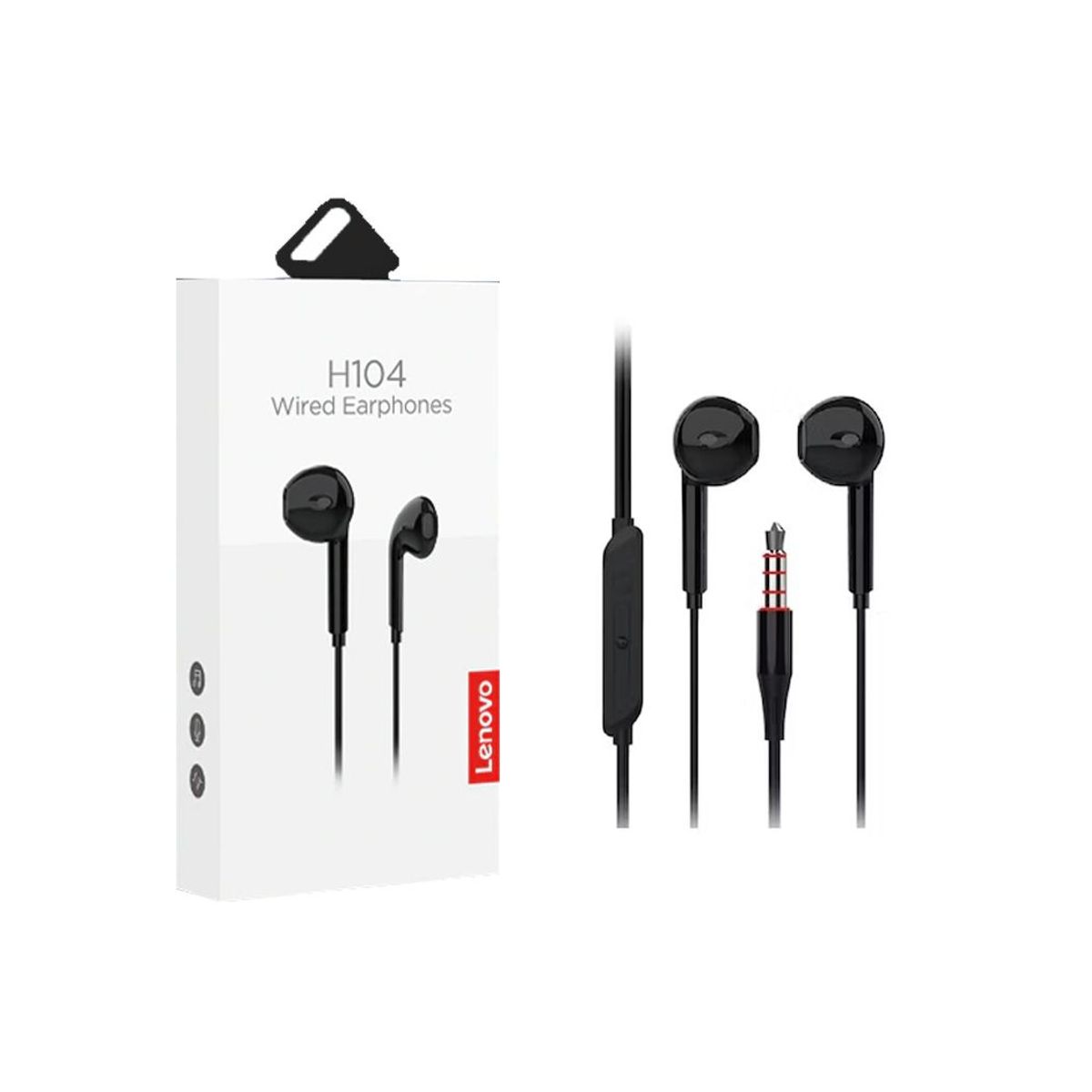 LENOVO - Lenovo Audífonos H104 con Micrófono Negro