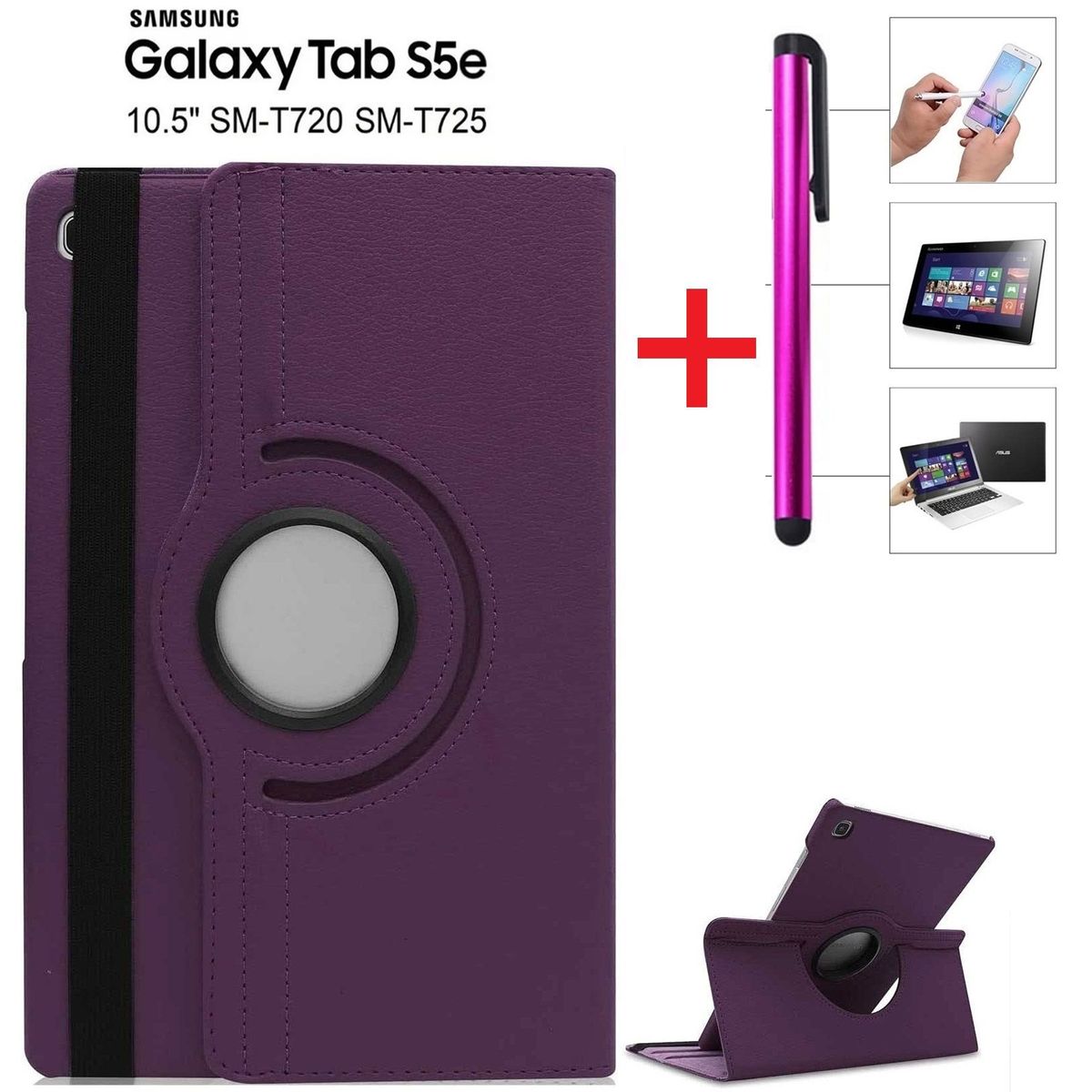 GENERICO - Funda Giratoria con Lapiz Tactil para Samsung Tab S5e 10.5 SM-T720