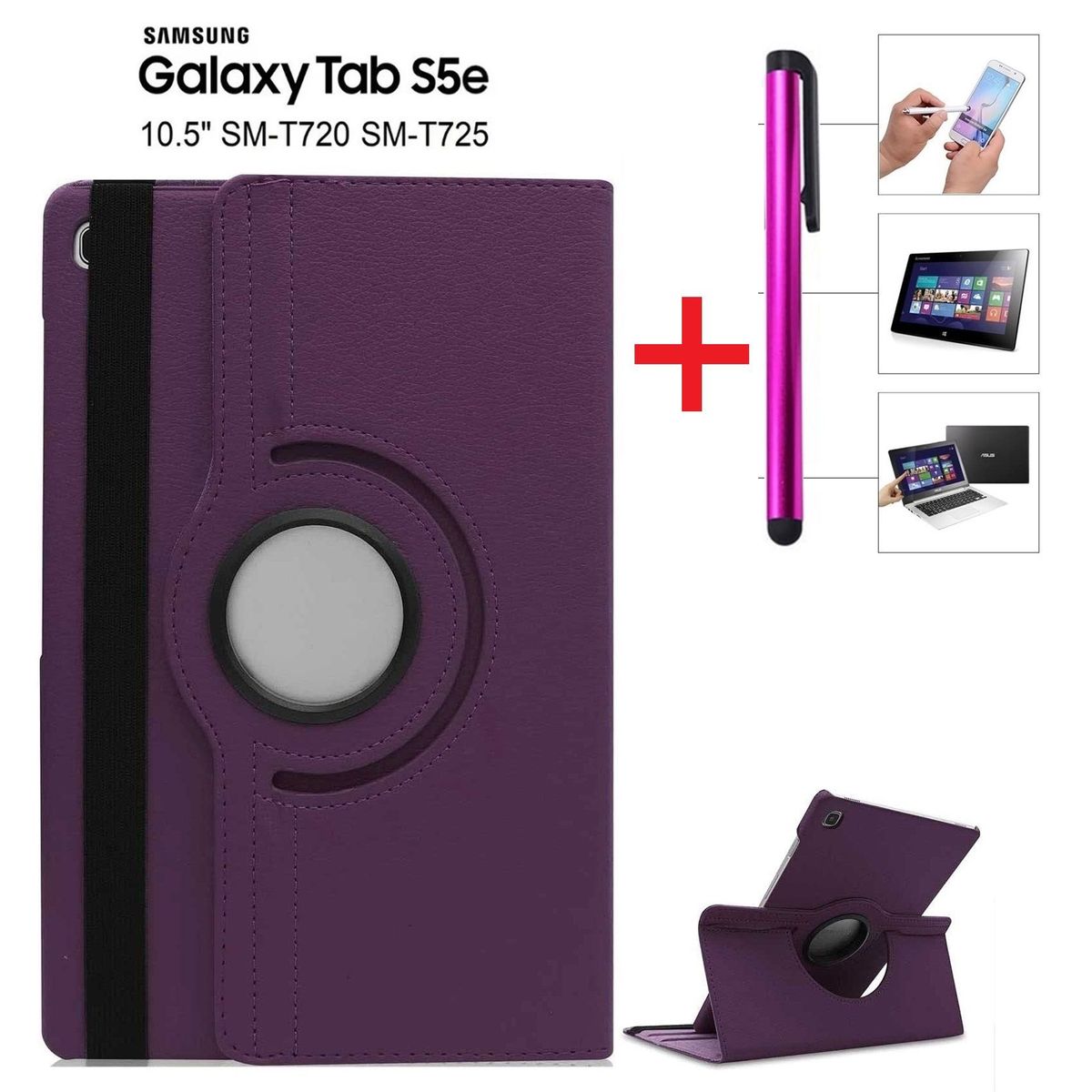 GENERICO - Funda Giratoria con Lapiz Tactil para Samsung Tab S5e 10.5 SM-T720