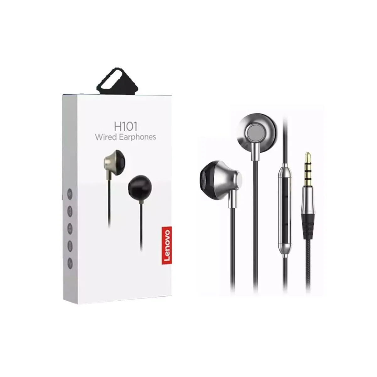 LENOVO - Audífono Lenovo H101 Con Micrófono Original Silver