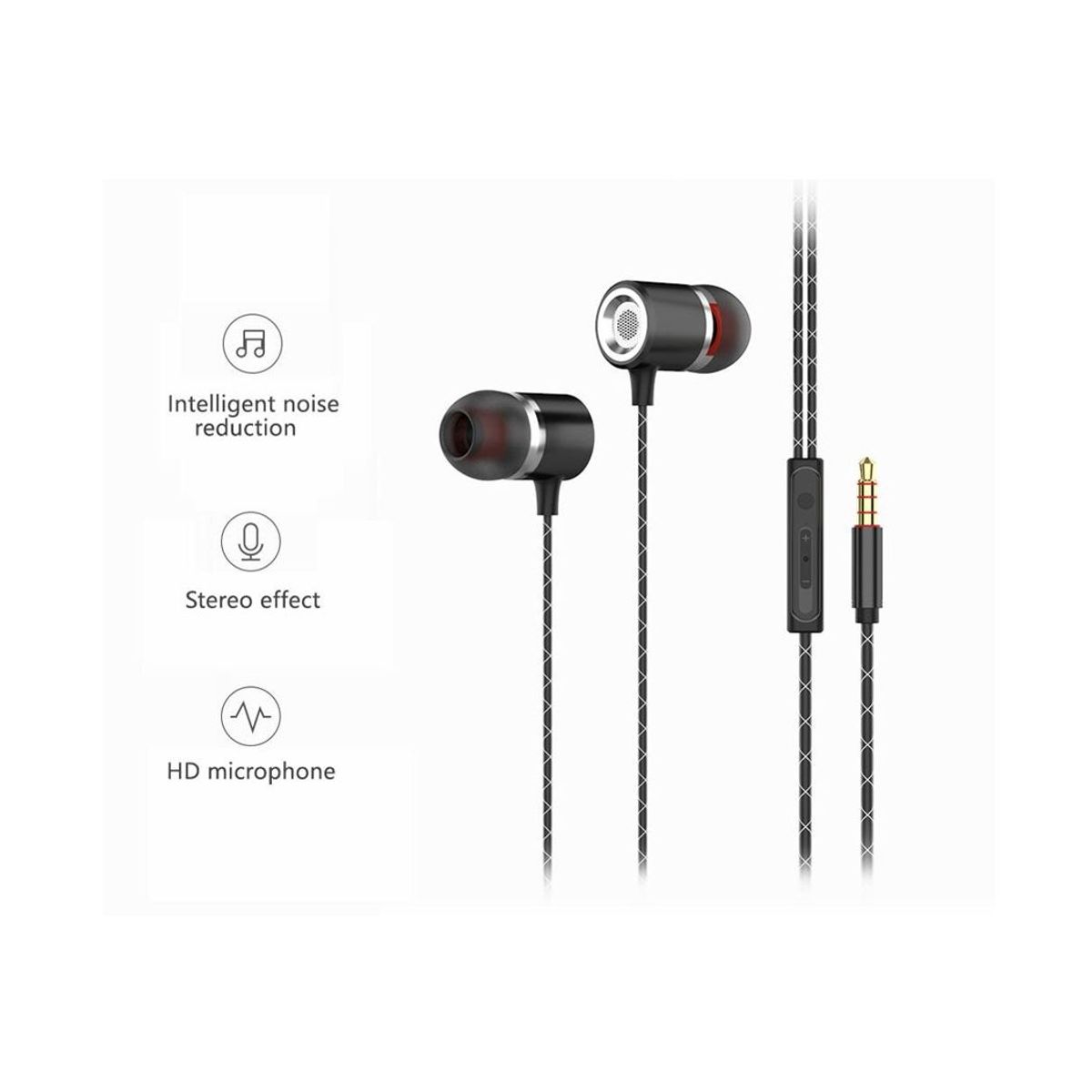 LENOVO - Audífono Lenovo H103 Metal Original Negro