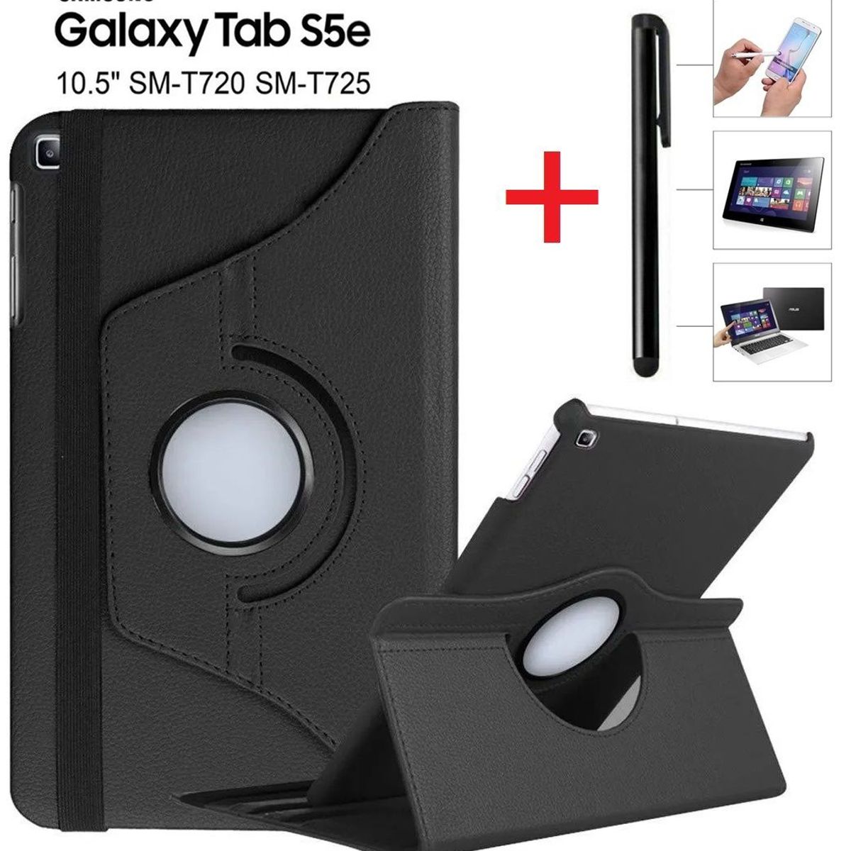 GENERICO - Funda Giratoria 360° y Lapiz Tactil para Samsung Tab S5e 10.5 SM-T720